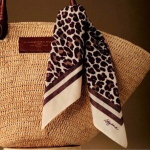 Sezane leopard print scarf